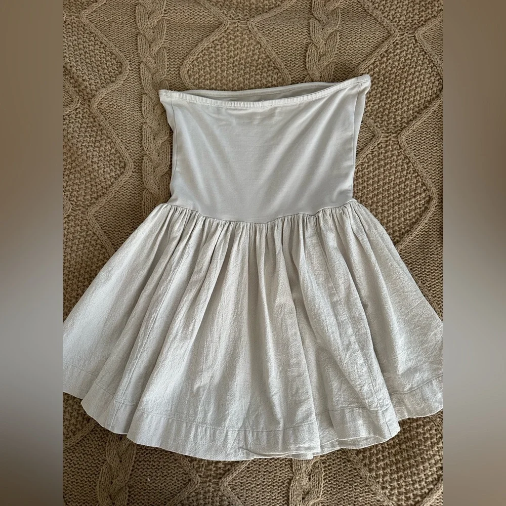Free people Stone beige color strapless dress size XS
